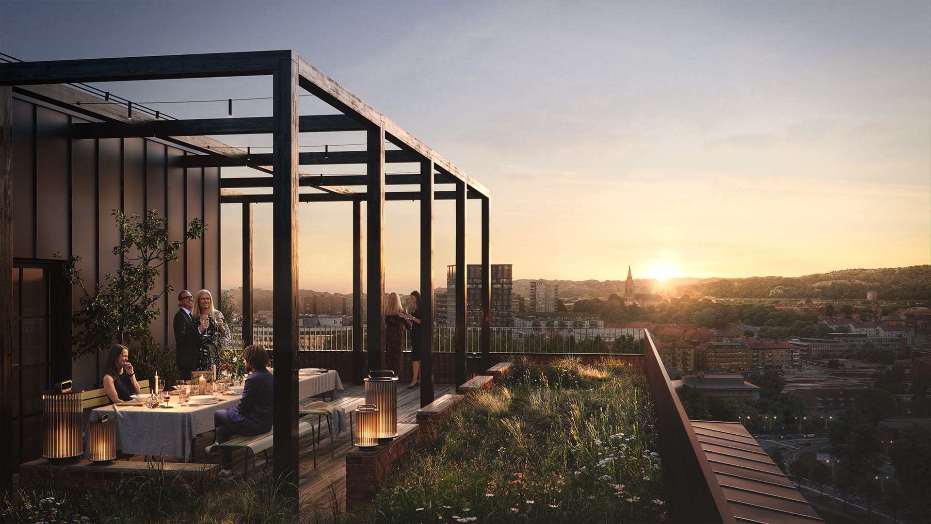 Tambours gemensamma takterrass