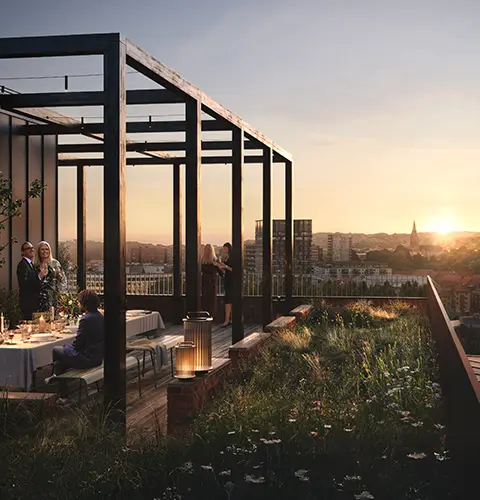 Tambours gemensamma takterrass