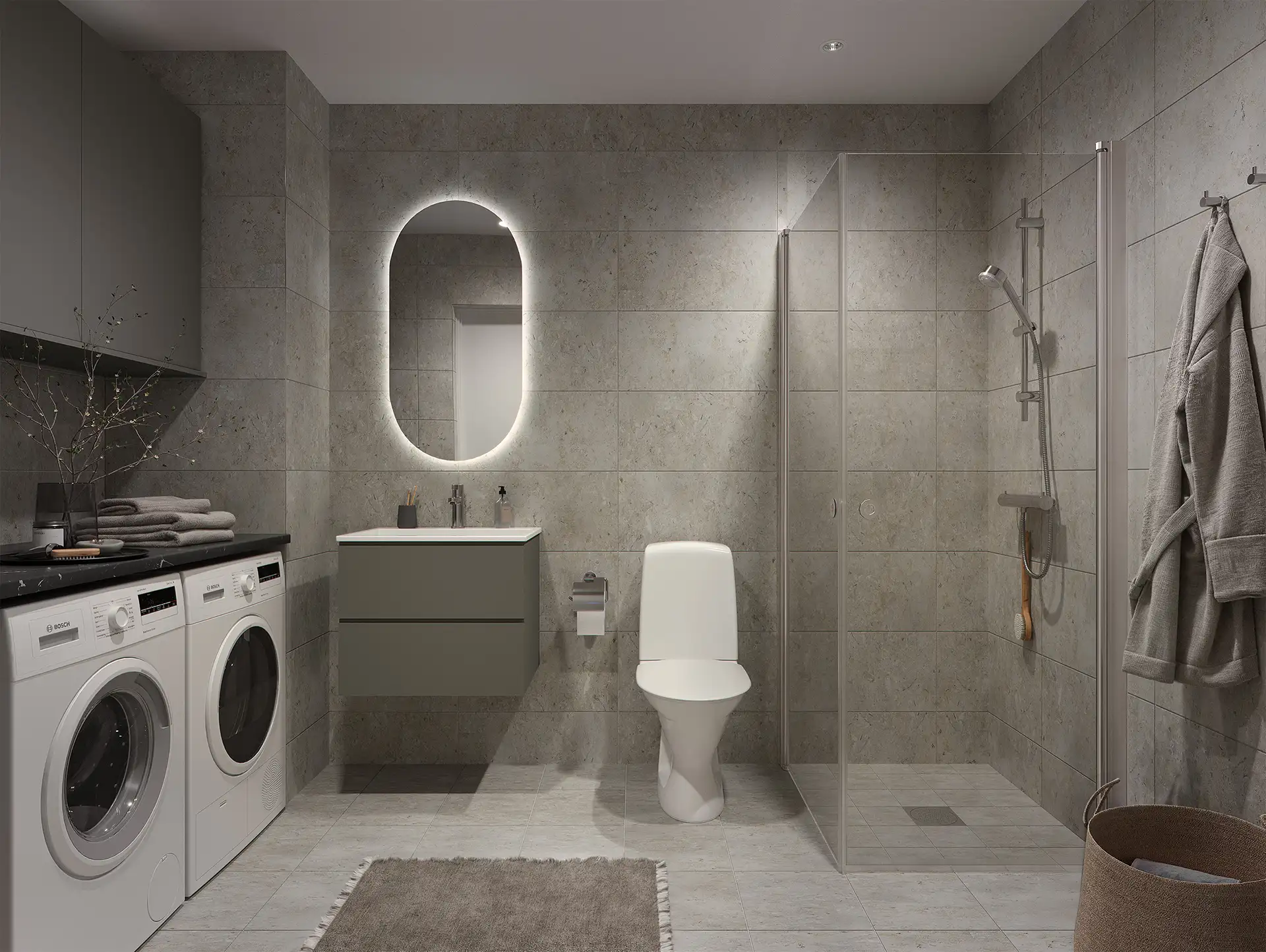 Badrum i inredningsstil Dis