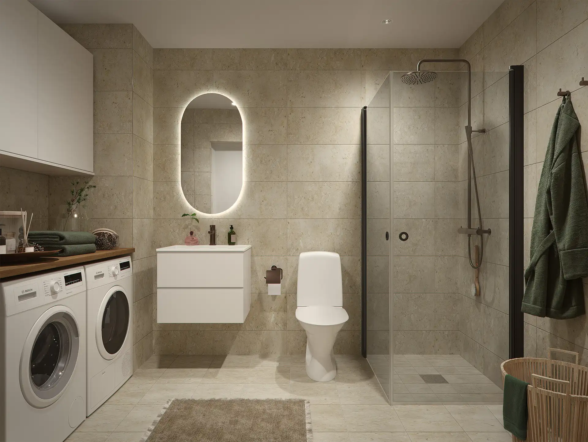 Badrum i inredningsstil Vårregn