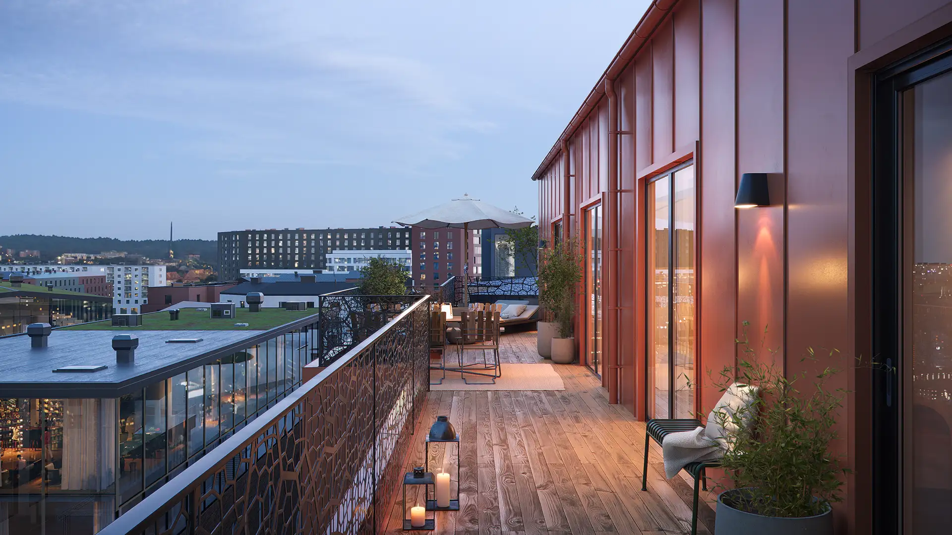 Tambour – taklägenhet med utsikt över Mölndal