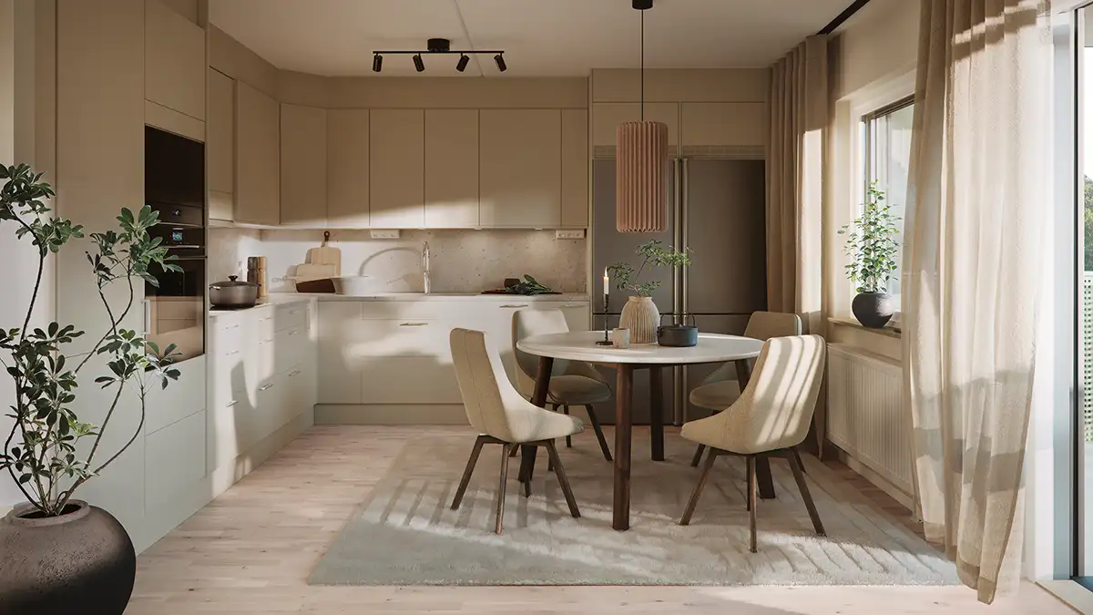 Kök i inredningsval Gryning