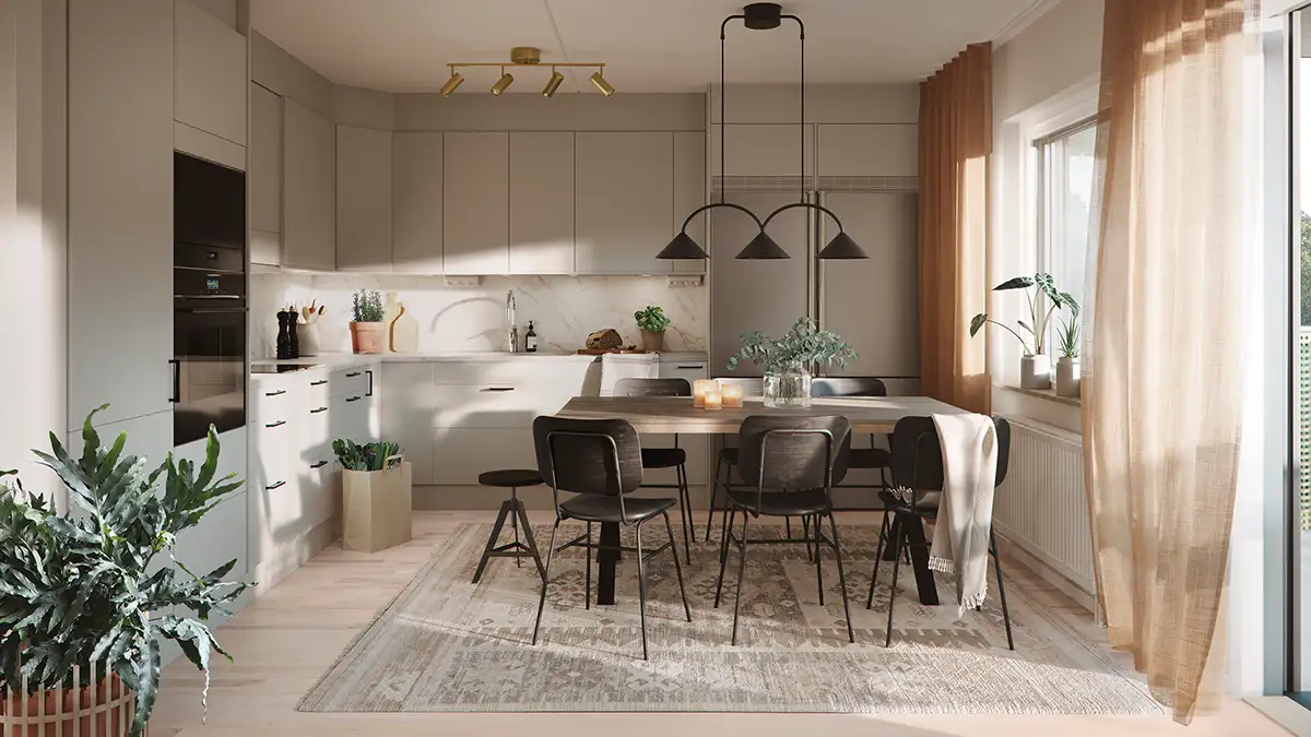 Kök i inredningsval Skymning