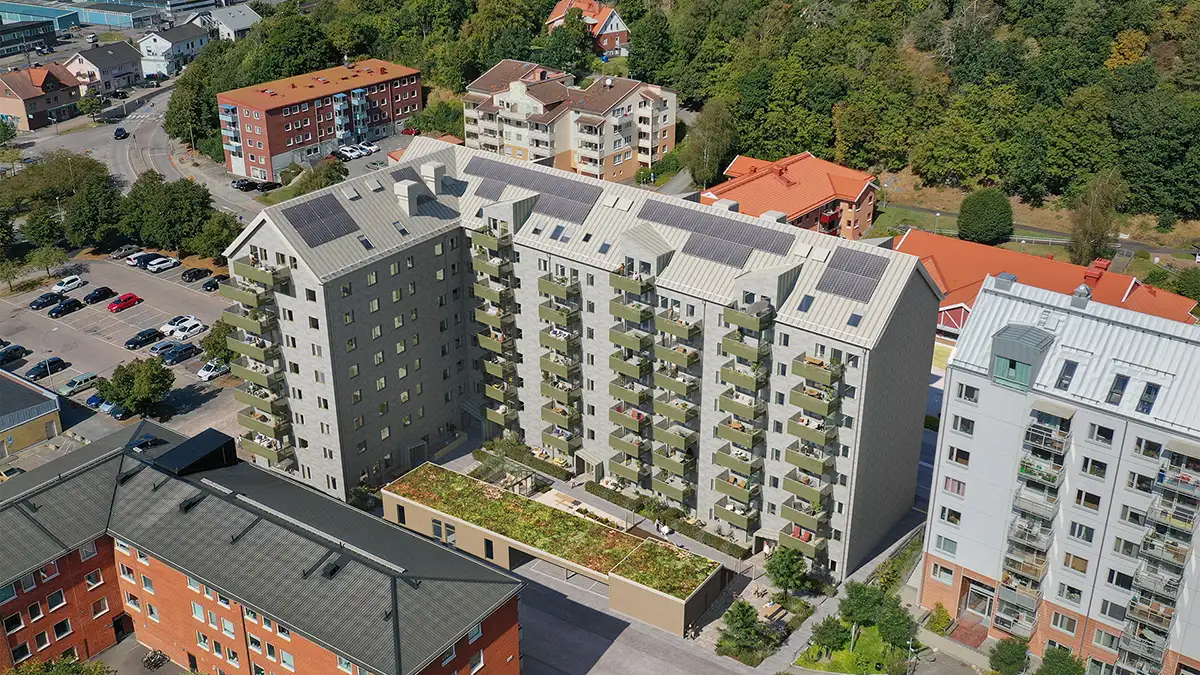 Brf Kållelyckan sett från sydost