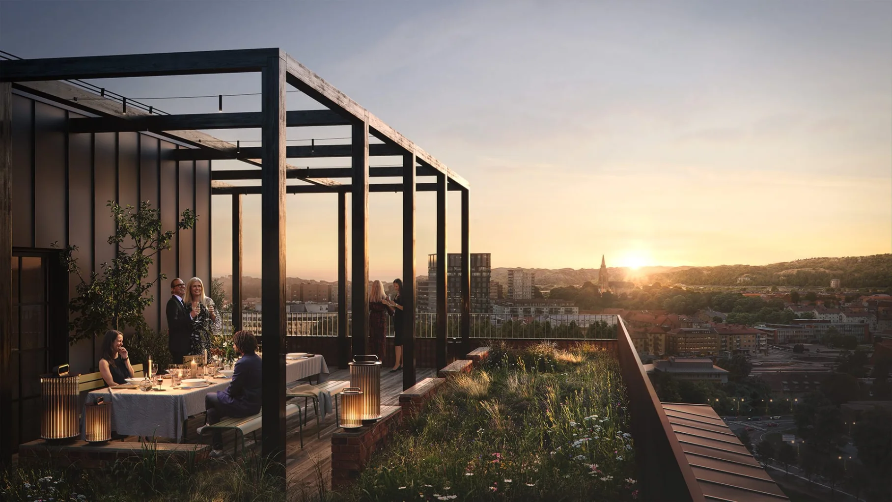 Tambours gemensamma takterrass