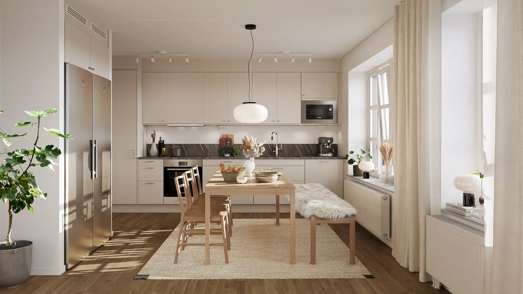 Kök i inredningsstil Puder